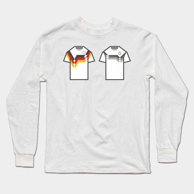 Germany World Cup Retro Games Console Pixel Jerseys 1990 2018 Long Sleeve T-Shirt by Culture-Factory